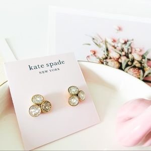 Kate Spade Crystal Cluster Earrings Clear